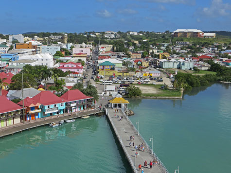 Location of the Antigua Cruise Port